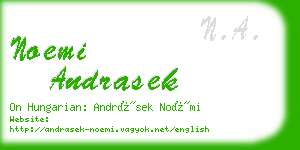 noemi andrasek business card